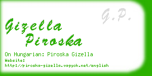 gizella piroska business card